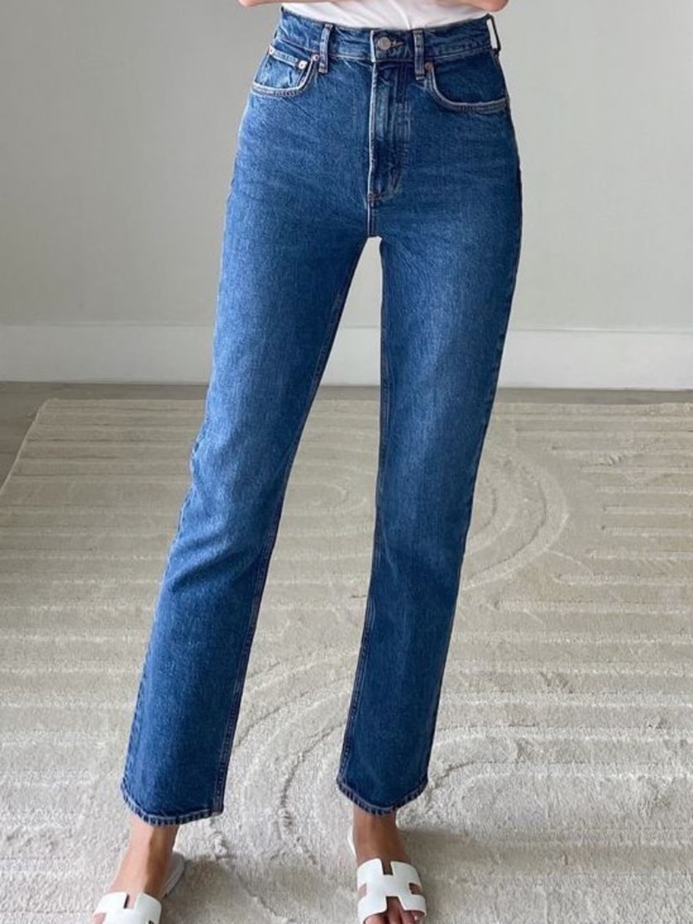 AGOLDE High Rise Stovepipe Straight Jeans Aspire Size 24